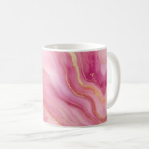 Pink and Gold Marble Elegant Coffee Mug