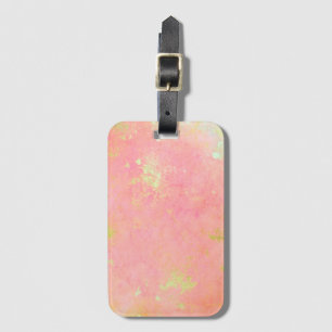 Pink and Gold Marble Luggage Tag