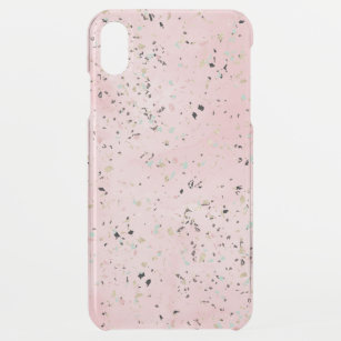 Pink and Gold Marble Terrazzo iPhone XS Max Case
