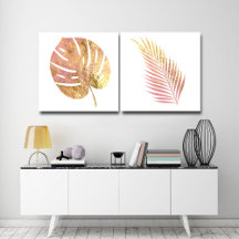 Pink and Gold Minimalistic Photo Tiles