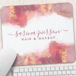 Pink And Gold Modern Art Liquid Watercolor Ink Mouse Pad<br><div class="desc">Pink And Gold Modern Art Liquid Watercolor Ink Mouse Pad. Perfect for makeup artists,  hair stylists,  cosmetologists,  and more!</div>