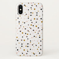 Pink and Gold Modern Confetti Dots Pattern