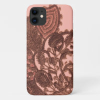 Pink And Gold Paisley