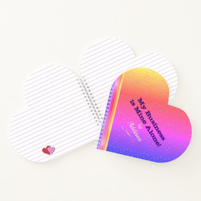 PINK and GOLD PERSONAL DIARY with NAME and TITLE Notebook (Inside)