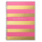 Pink And Gold Personalised Notebook