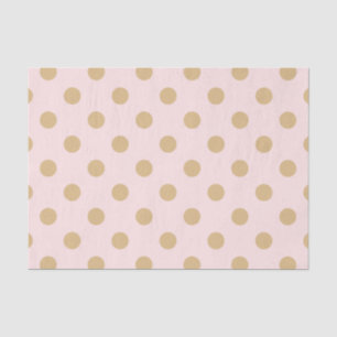 Pink and Gold Polka Dot Pattern Tissue Paper