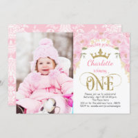 Pink and Gold Princess 1st Birthday