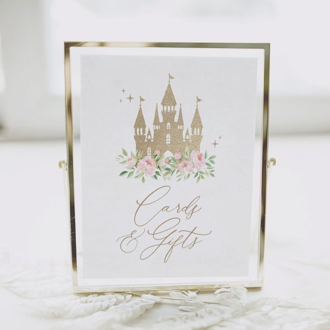 Pink and Gold Princess Birthday Cards and Gifts Poster (Creator Uploaded)
