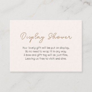 Pink and Gold Rainbow Minimalist Baby Shower Enclosure Card