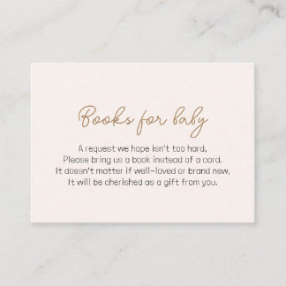 Pink and Gold Rainbow Minimalist Baby Shower Enclosure Card