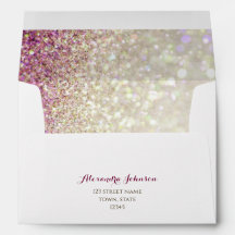 Pink And Gold Return Address