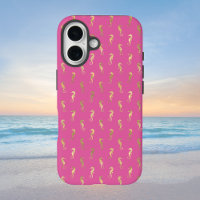 Pink and Gold Seahorse Repeat Pattern