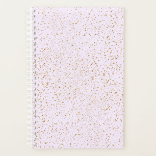Pink and Gold Splatter Notebook Planner