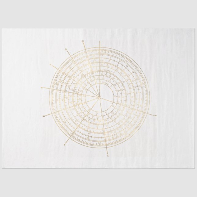 Pink and Gold Steampunk Series Design 42 Tissue Paper (Front)