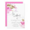 Pink and Gold Tropical Flamingo Wedding Invitation