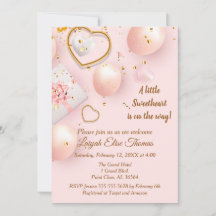 Pink and Gold Valentine Baby Shower