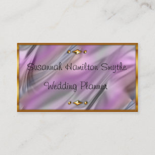 Pink and Gold Wedding Planner Business Cards