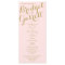 Pink and Gold Wedding Program