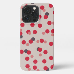 pink and gray dots iPhone 13 pro case