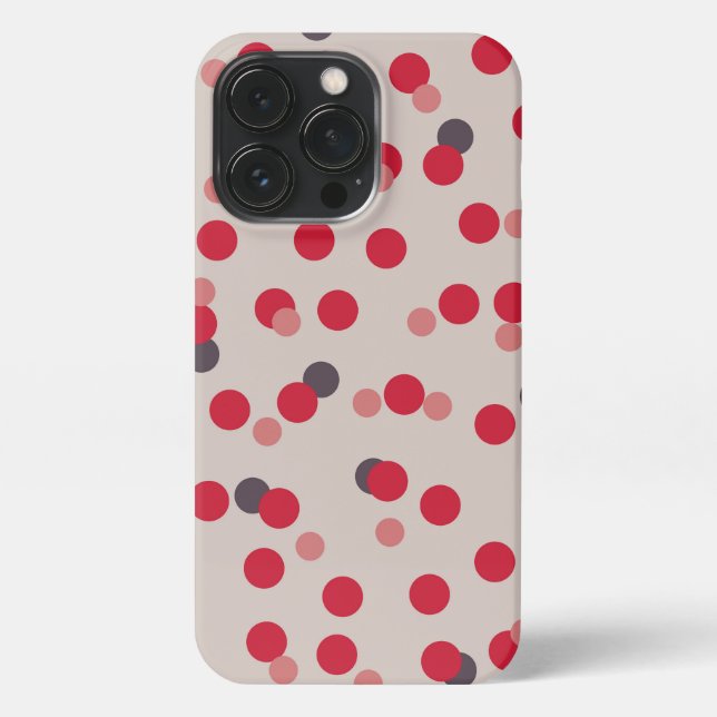 pink and gray dots iPhone case (Back)