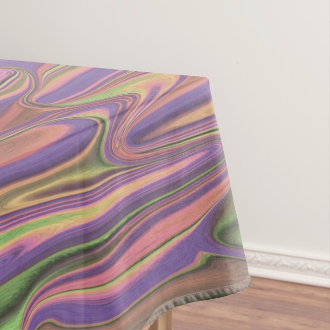 pink and green abstract shapes tablecloth (In Situ)