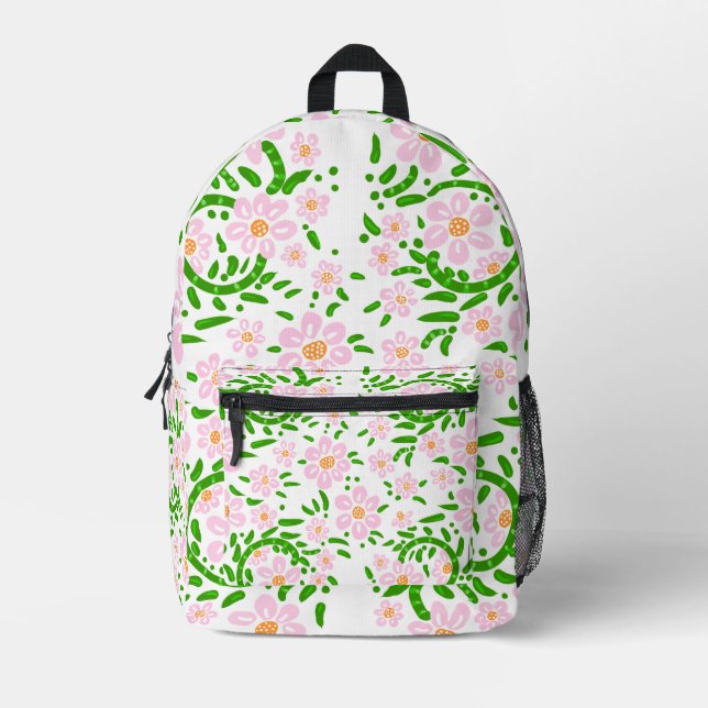 Pink and Green Backpack (Front)