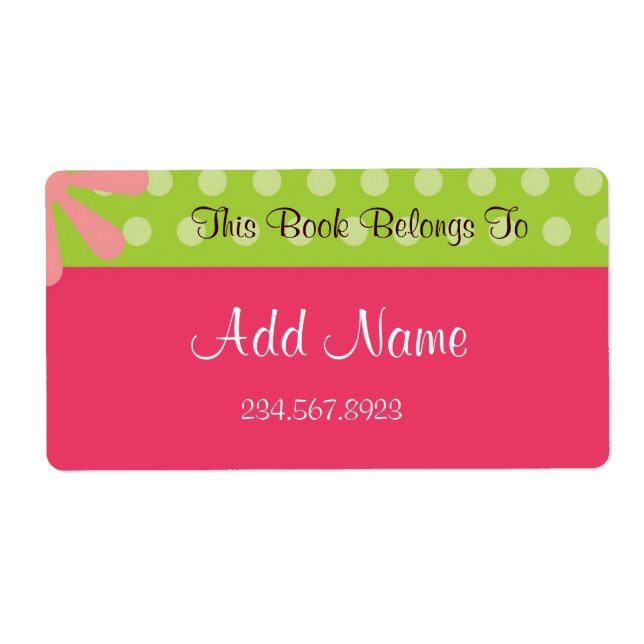 Pink and Green Book Sticker (Front)