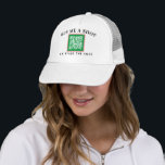 Pink and Green Bride Bachelorette Party QR Payment Trucker Hat<br><div class="desc">A much safer way to let strangers, friends or family buy the bride-to-be a drink on her bachelorette night, this cute trucker hat features editable text and a scannable QR code set up with a custom payment option. A preppy frame of pink and green is an eye-catching and fun extra...</div>