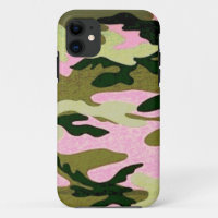 Pink and Green Camoflauge