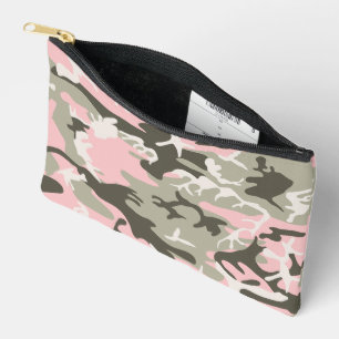 Pink and Green Camouflage, Military, Army Accessory Pouch