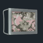 Pink and Green Camouflage, Military, Army Belt Buckle<br><div class="desc">Elegant,  stylish and sophisticated camouflage pattern in pink and green colour. Modern and trendy gift,  perfect for the military lover in your life.</div>