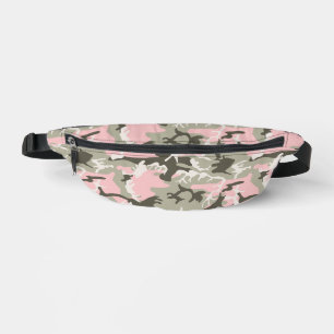 Pink and Green Camouflage, Military, Army Bum Bags