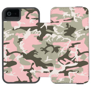 Pink and Green Camouflage, Military, Army Incipio Watson™ iPhone 5 Wallet Case