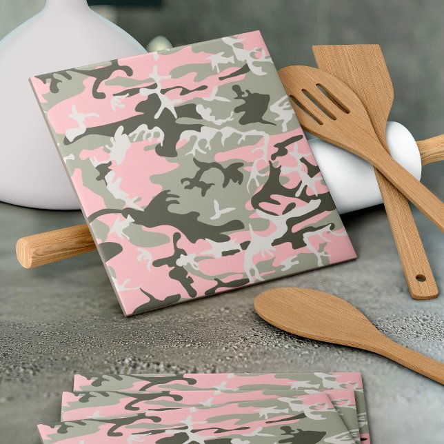 Pink and Green Camouflage, Military, Army Tile (Creator Uploaded)