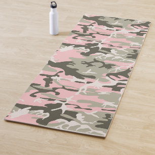 Pink and Green Camouflage, Military, Army Yoga Mat
