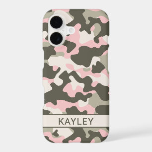 Pink and Green Camouflage Personalized