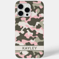 Pink and Green Camouflage Personalized