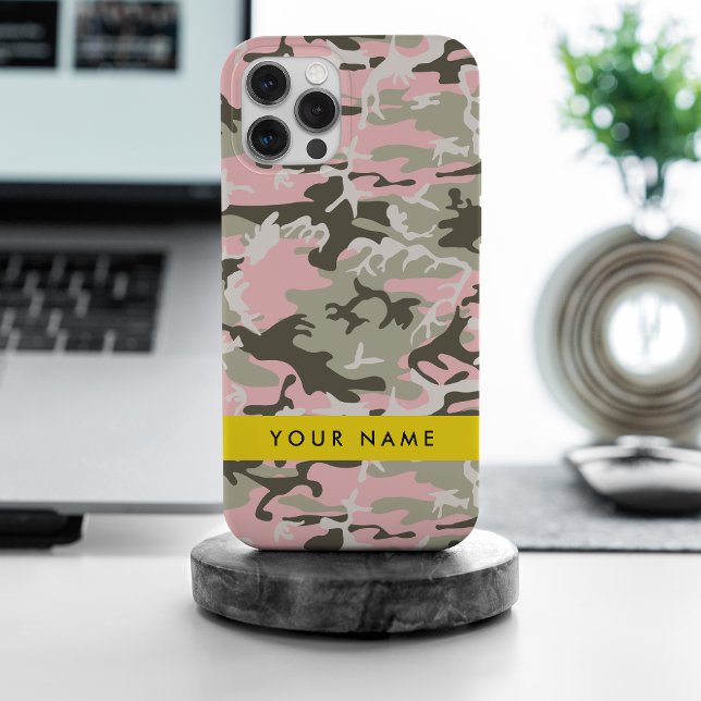 Pink and Green Camouflage Your name Personalise Case-Mate iPhone Case (Creator Uploaded)