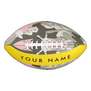 Pink and Green Camouflage Your name Personalise Football