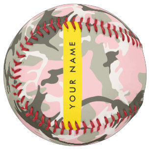 Pink and Green Camouflage Your name Personalise Softball
