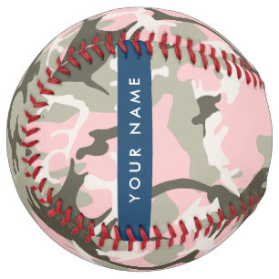 Pink and Green Camouflage Your name Personalise Softball