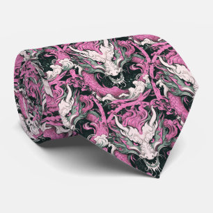 Pink and Green Chinese Year of the Dragon Tie