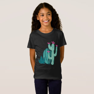 Pink and Green Cute Cactus T-Shirt