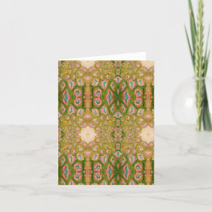 PInk and Green Fantasia Postcard