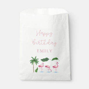 Pink and green Floral Birthday Favour Bags