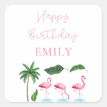 Pink and green Floral Birthday