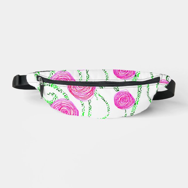 Pink and Green Floral Bum Bags (Front)