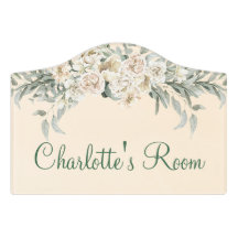 Pink and green floral cute elegant kids nursery 