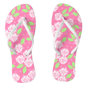 Pink and Green Floral Jandals