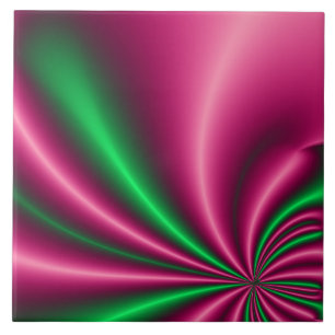 Pink and Green Flow Tile